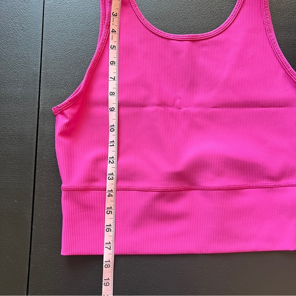 Lululemon Athletica Power Pivot Ribbed Tank Top Hot Pink Fuchsia - Picture 8 of 8